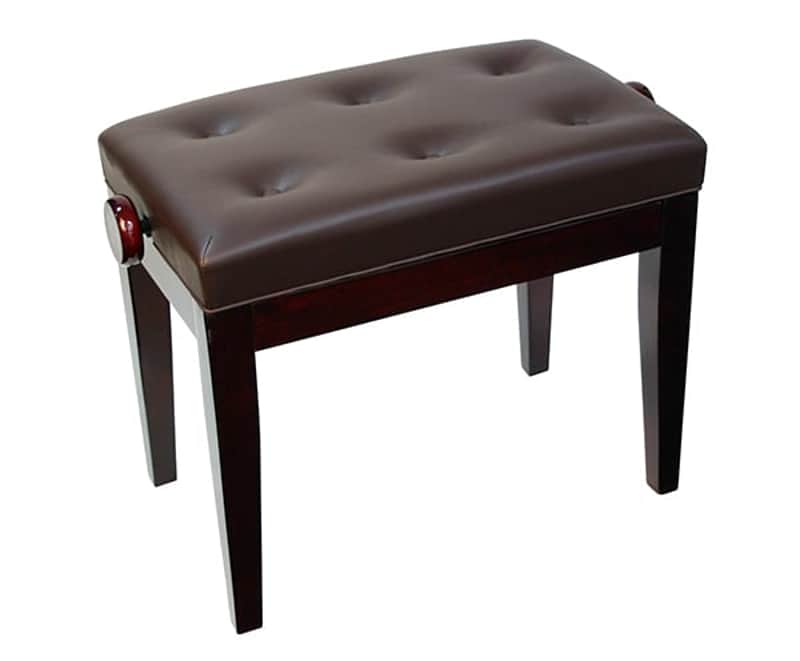 Piano Bench-adjustable Button Seat Mahogany image 1