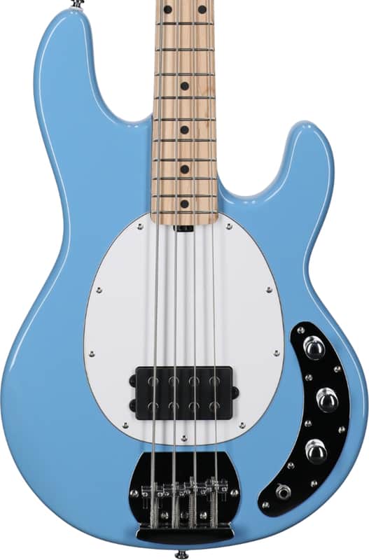 Sterling StingRay RAY4 4-String Bass Guitar, Hard Maple Fingerboard, Chopper Blue image 1