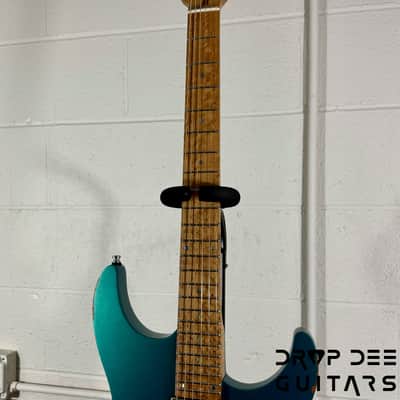 Mayones Aquila Aged V24 S 6 Electric Guitar w/ Case - Monolith Metallic Neon Green Nitro (Aged) image 14