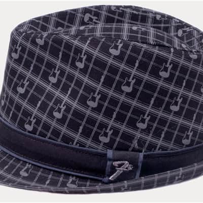 910-6013-306 LAST ONE! Fender Guitar Axe Plaid Fedora Hat S/M image 1