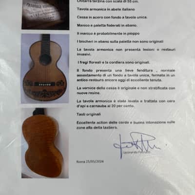 Pasquale Vinaccia Chitarra Terzina 1880 vintage antique classical guitar image 12