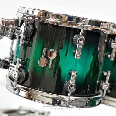 Sonor SQ2 Beech 5pc Drum Set Green Burst over African Marble Gloss image 5
