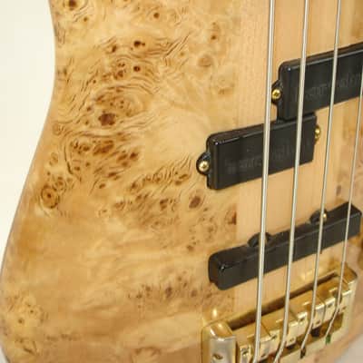 Spector Euro 4 LX 4-String Electric Bass Guitar, Poplar Burl Natural Gloss w/ Bag image 8