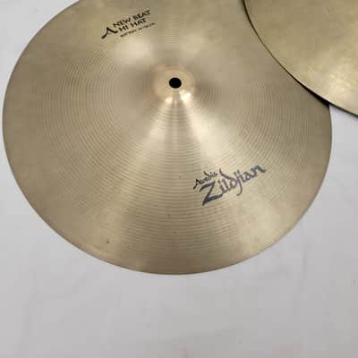 Zildjian 14" A. Zildjian Thin Stamp Top W/ Newbeat Bottom Hi Hat Cymbals (C012-10-11) image 2