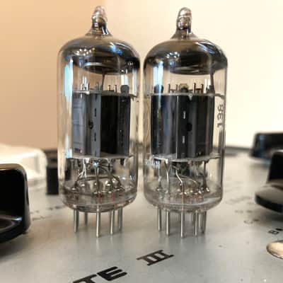2x 1961 Mullard Blackburn 12AX7A/12AX7 Tubes - I61  - Close Date Codes - Voice Of Music Rebranded image 2
