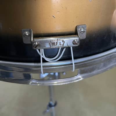 Ludwig No. 491 Pioneer 5x14" 6-Lug Snare Drum with Transition Badge 1958 - 1960 - Black/Gold Duco Lacquer image 7