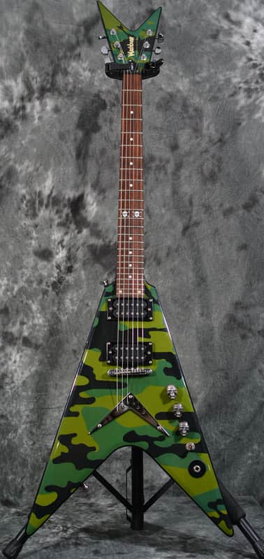 Washburn Dime V Dimebag Darrell Signature Model Camo Green w FAST