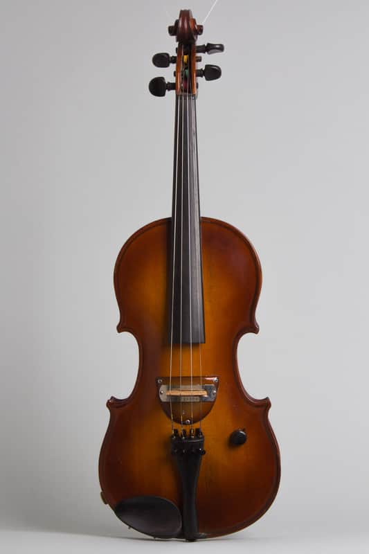 National  Vio-Lectric Electric Violin (1937), ser. #A-5645, period black hard shell case. image 1