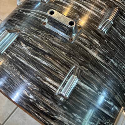 Rogers USA Bass Shell - Steel Grey Ripple Pearl image 3