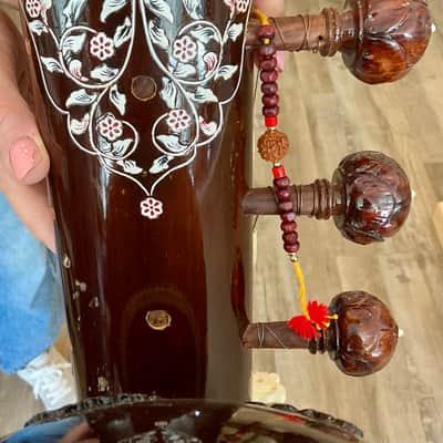 Shahidali-Miraj Professional Handmade Sitar w/ Hardshell Case image 12