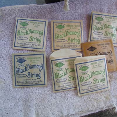 Vintage Black Diamond Monel Wound 364 Hawaiian Guitar String Set Used Strings In Original Box 30's image 4