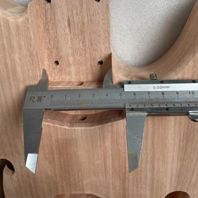 Unfinished Mahogany Guitar Tele Style Body with F Hole image 6