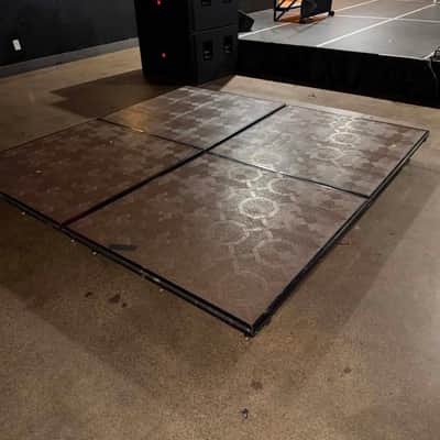 (2) Used Portable Stage Platforms 4' X 8" Fold & Roll Portable Stage Risers image 4
