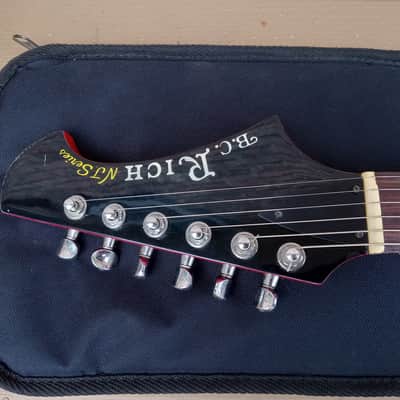 Vintage 1980's BC Rich NJ Series Mockingbird Electric Guitar w/ Gig Bag! Hot Pink, Japan! image 9