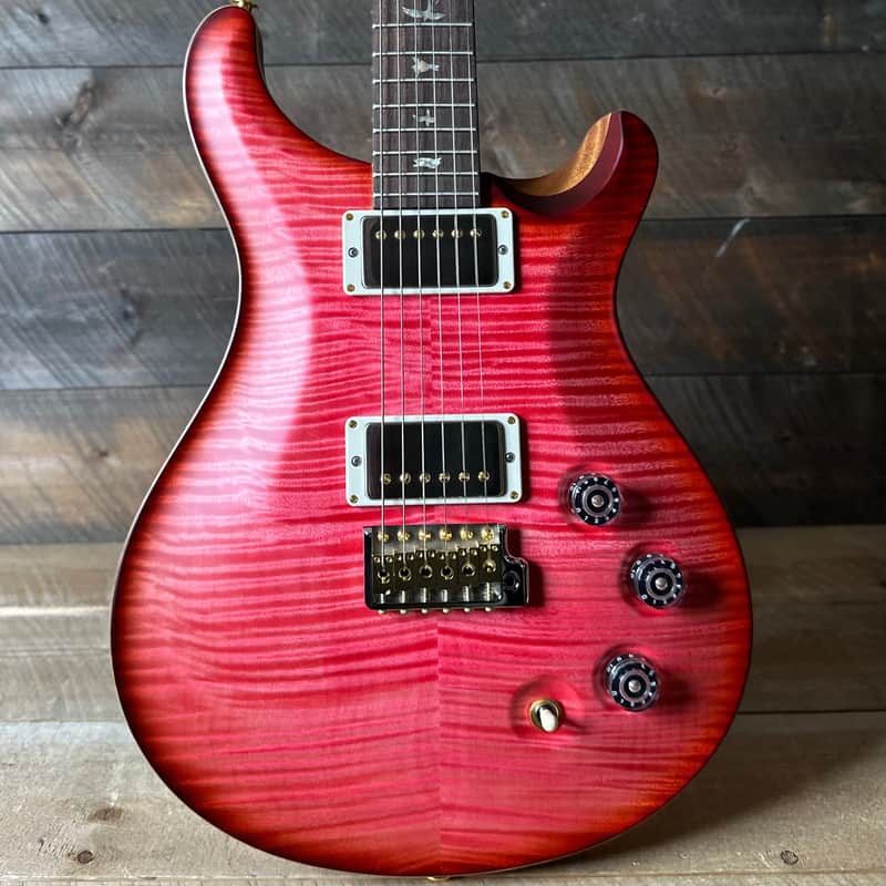 PRS DGT David Grissom Signature Wood Library Flame Maple 10 Top, Brazilian Rosewood FB - RARE! Bonnie Pink Cherry Burst 410959 image 1