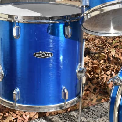 Vintage Apollo MIJ Drum Set in Blue - 12, 13, 16, 22, 14sn image 6
