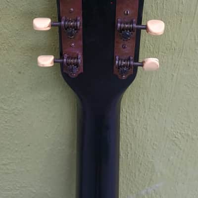 Vintage Harmony? acoustic Hollow arched top body guitar with F holes image 6