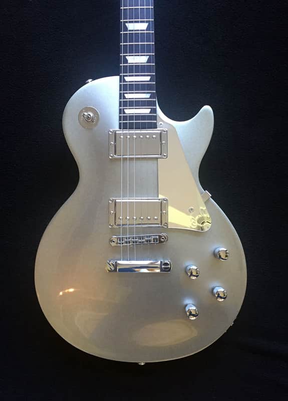 Gibson  Les Paul 2015 Silver Pearl with Stainless Steel frets! image 1