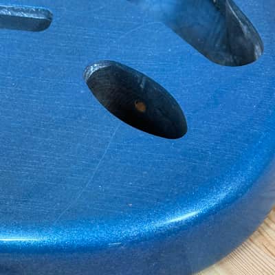 1740g Kohlin Guitars S-Type Roasted Pine replacement body Aged Nitro Relic Vintage blue sparkle Made in Sweden image 4