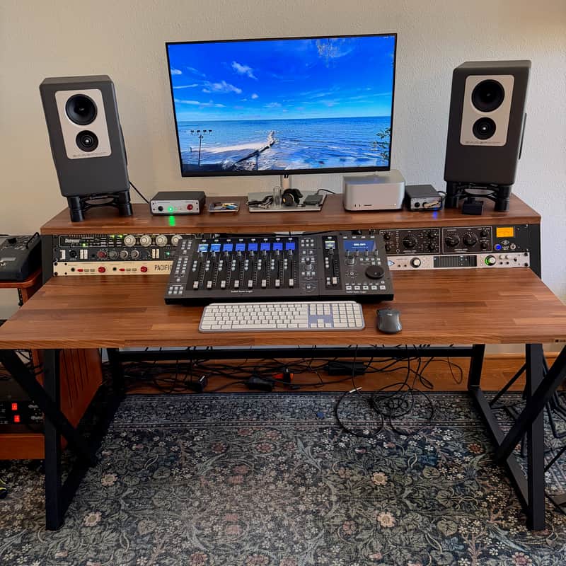 Wavebone Headquarter Studio Workstation Desk and Keyboard Tray 2026 - Walnut image 1