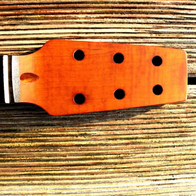 Telecaster snakehead neck, flamed roasted maple, 22 frets, leveled and polished, 9,5" radius image 1