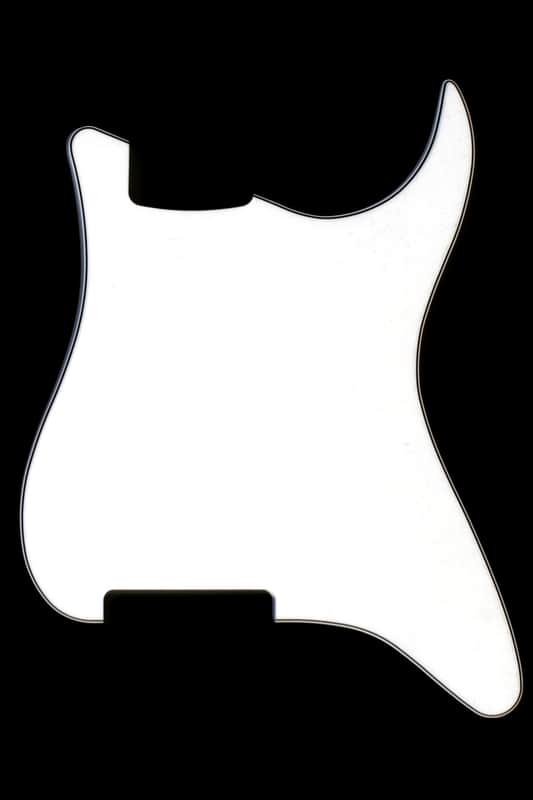Pickguard Outline For Strat, 3-Ply - WHITE image 1