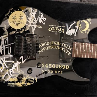 ESP KH-2 Ouija Kirk Hammett Signature 1998 - Black with Ouija Graphic- Signed by Metallica image 4
