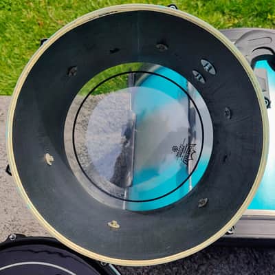 90's-00's Premier Teal/Silver Duco 6PC Drum Set image 15