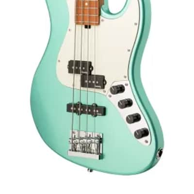 Sadowsky MetroExpress 21-Fret Hybrid P/J Bass, Roasted Maple Fingerboard, 4-String - Solid Sage Green Metallic High Polish image 3