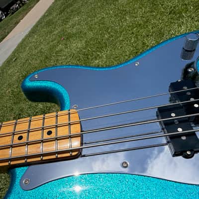 2014 Fender Steve Harris Blue Sparkle P Bass - MIJ Japan -Iron Maiden image 5