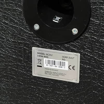 Mint Marshall Studio Classic SC212 140-Watt 2x12" Angled Guitar Speaker Cabinet  Black, Made In England image 7