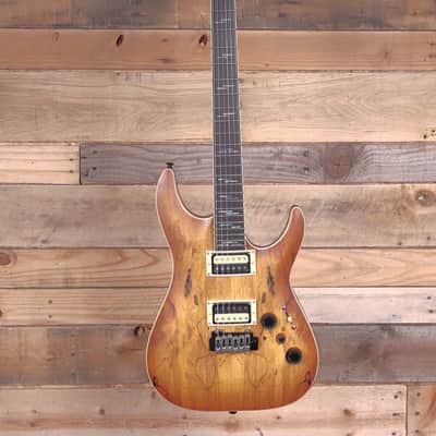 Schecter C-1 Exotic Spalted Maple Electric Guitar Satin Natural Vintage Burst image 4