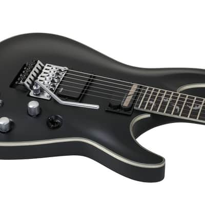 Schecter Damien Platinum-6 FR S Satin Black + Free Gig Bag - SBK LH New  Sustaniac Left Handed Lefty image 3