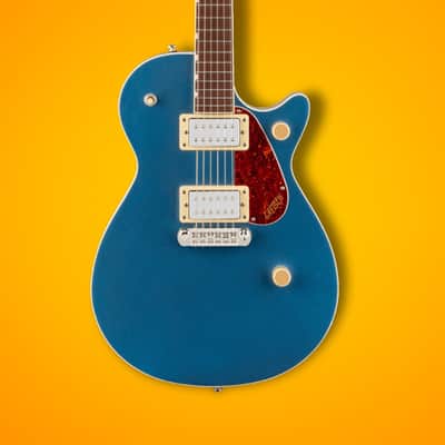 Gretsch Streamliner Jet Club Single-Cut 6-String Right-Handed Electric Guitar with Wraparound Tailpiece, Nato Body and Laurel Fingerboard (Dark Denim) image 7