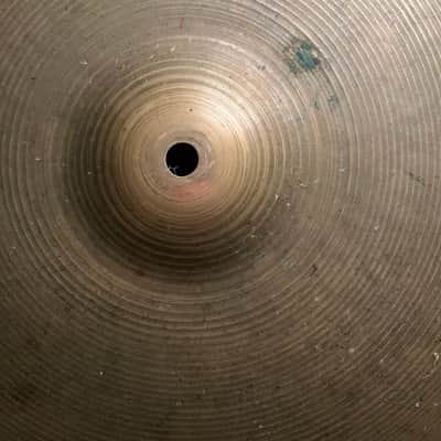 A. Zildjian 15” Hi-hat bottom single 1957-‘59 - Patina bronze 1557g! image 7