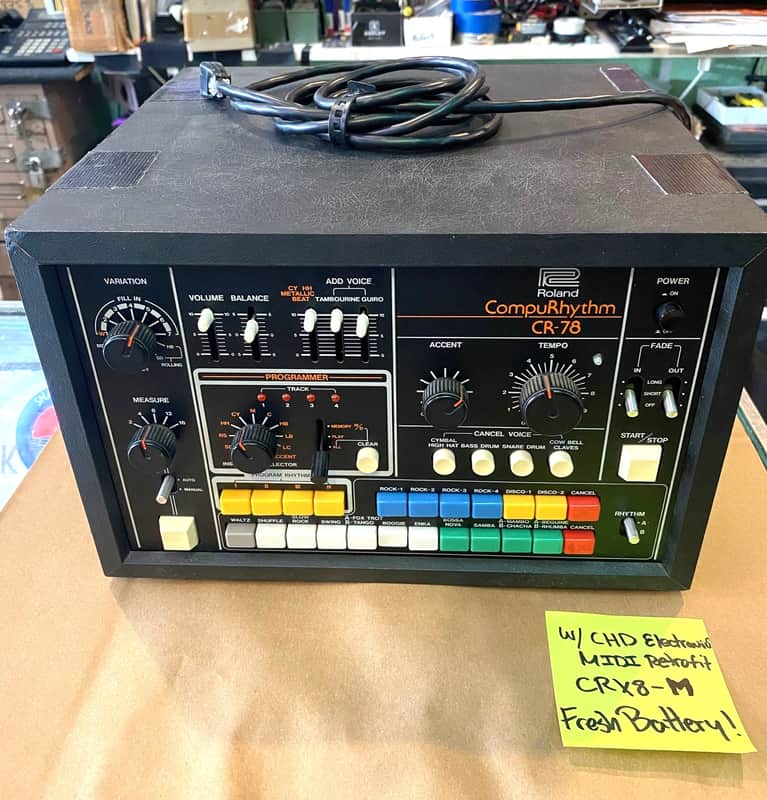 Roland CR-78 CompuRhythm 1970s - Black W.Midi image 1