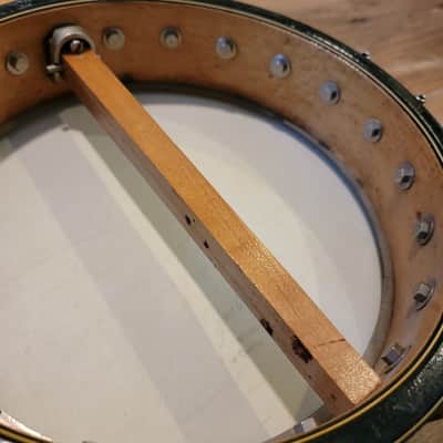 Lyon & Healy F Style 4 String Open Back Tenor Banjo Birds Eye Maple Un Cleaned But Solid image 17