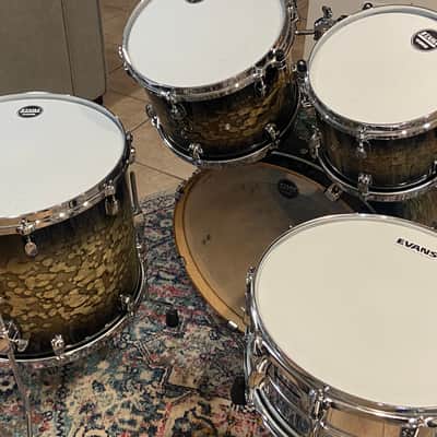 Tama Starclassic Performer MBS42S 4-Piece Shell Pack 2022 - Molten Steel Blue Burst image 5
