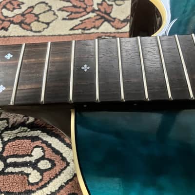 Yairi KYF-2 CTM Electric Acoustic Guitar Figured Maple Top with Fishman Presys Pickup System 2014 - Transparet Blue+Yairi Hard Case plus more extras image 24