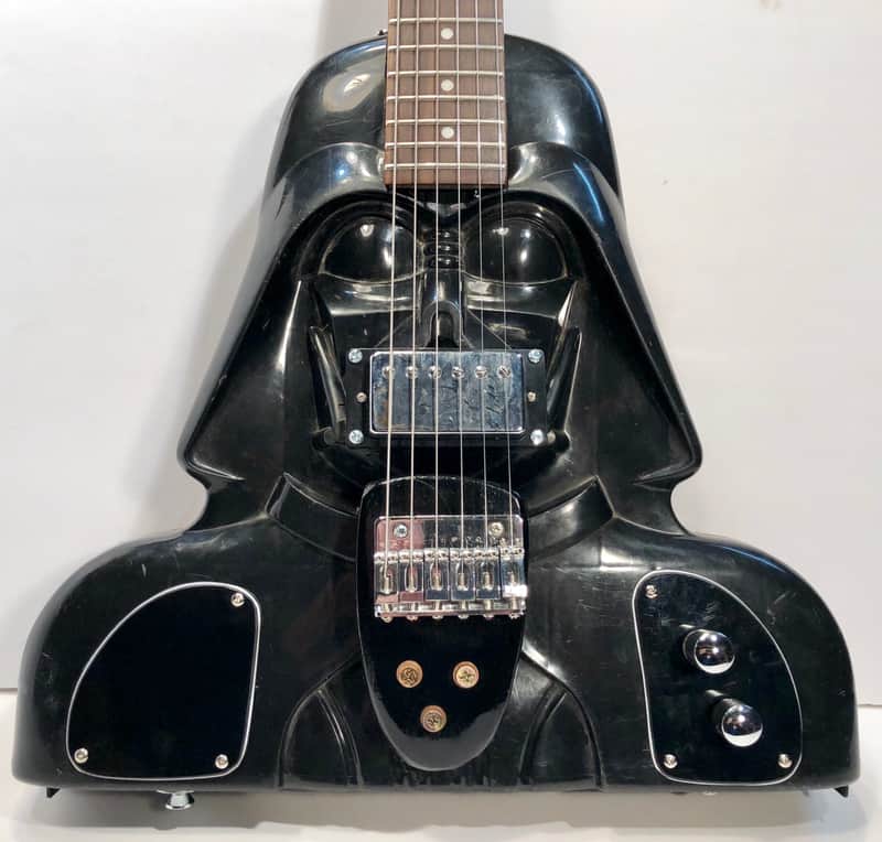 Electric guitar made out of a vintage darth vader star wars action figure case The Vadercaster 2019 image 1