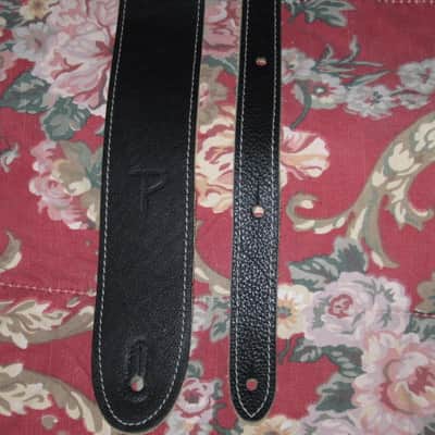 new (NO tags) Perri’s Leathers Ltd BM2-BLK 2" Soft Italian Premium Leather Black / Suede Tan (natural) Guitar Strap - main side is Black Leather / backing is Tan (natural) Suede [strap can be reversed] - adjustable length of 37" to about 50" image 23