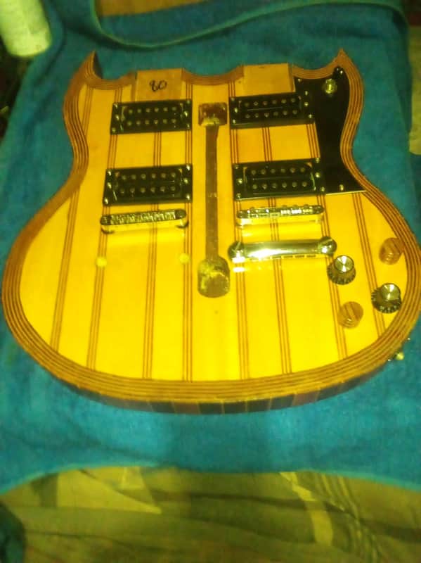 BLACK FRIDAY SALE, Custom SG Double Neck Guitar Body- Walnut & Maple. Only One Made,,6 String/12 String image 1