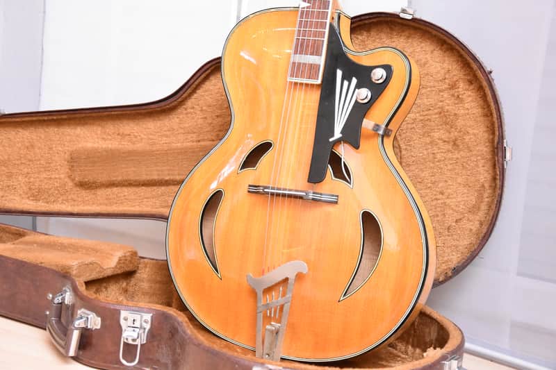 Hemosch  Erich Dölling – RARE 1950s Master Luthier GDR East German Archtop Migma Jazz Guitar image 1