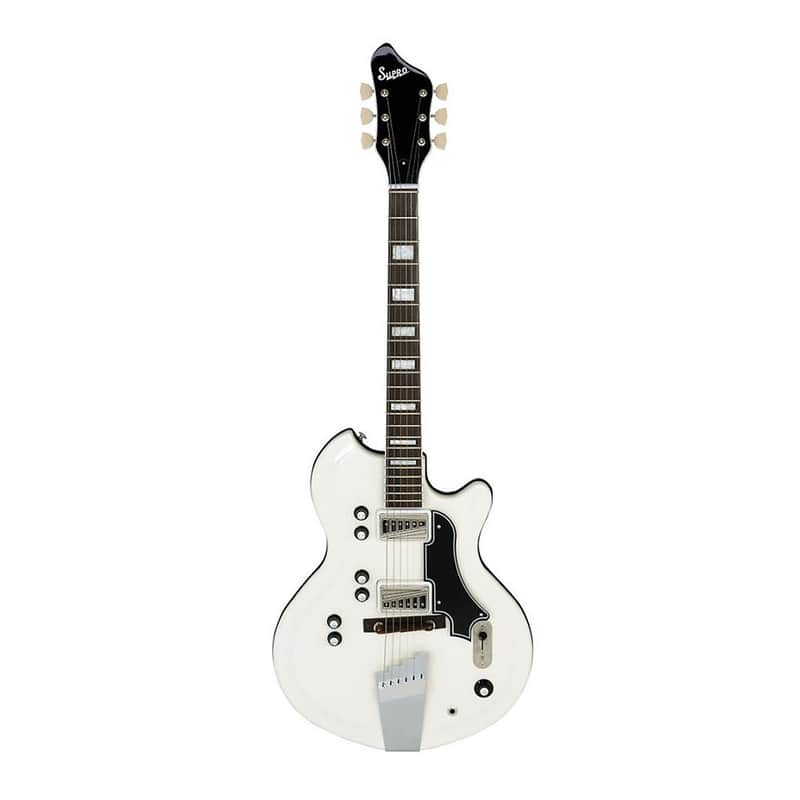 Supro 1593EW Martinique Dual Pickup Americana Series Electric Guitar Ermine White image 1