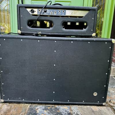 1966 Fender Bassman 50 Watt Guitar Amp Head 1964 - 1967 - Black Panel image 5