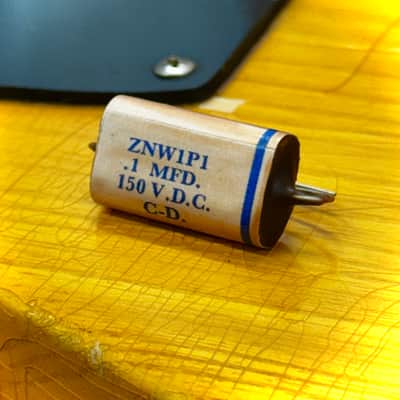 Reproduction Fender Telecaster Stratocaster 1958 - 1961 phone book capacitor cap .1 150v p bass esquire tone control plate phonebook for pots image 1