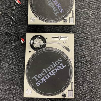 Technics SL-1200MK5 Silver Pair - Original Dust Covers, Headshells, Audio-Technica Cartridges image 1