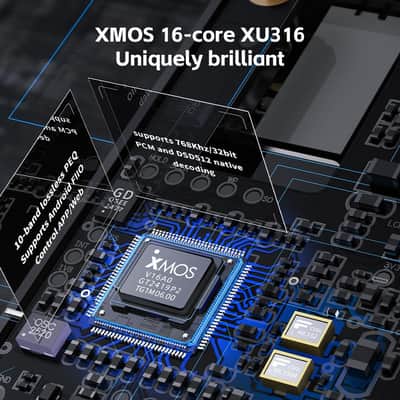 FiiO QX13 Portable DAC Amp, ES9027PRO 8-Ch DAC, 900mW×2, XMOS 16-Core, 10-Band EQ,Color Display (Titanium Gold) image 9