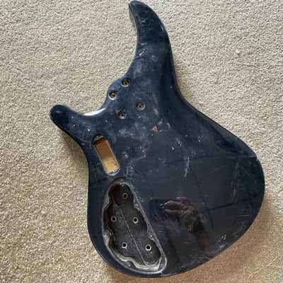 Black 4 String Bass Guitar Body image 5