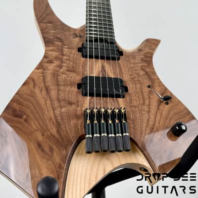 Infinia Neptune Headless Electric Guitar w/ Bag - Black Walnut image 9